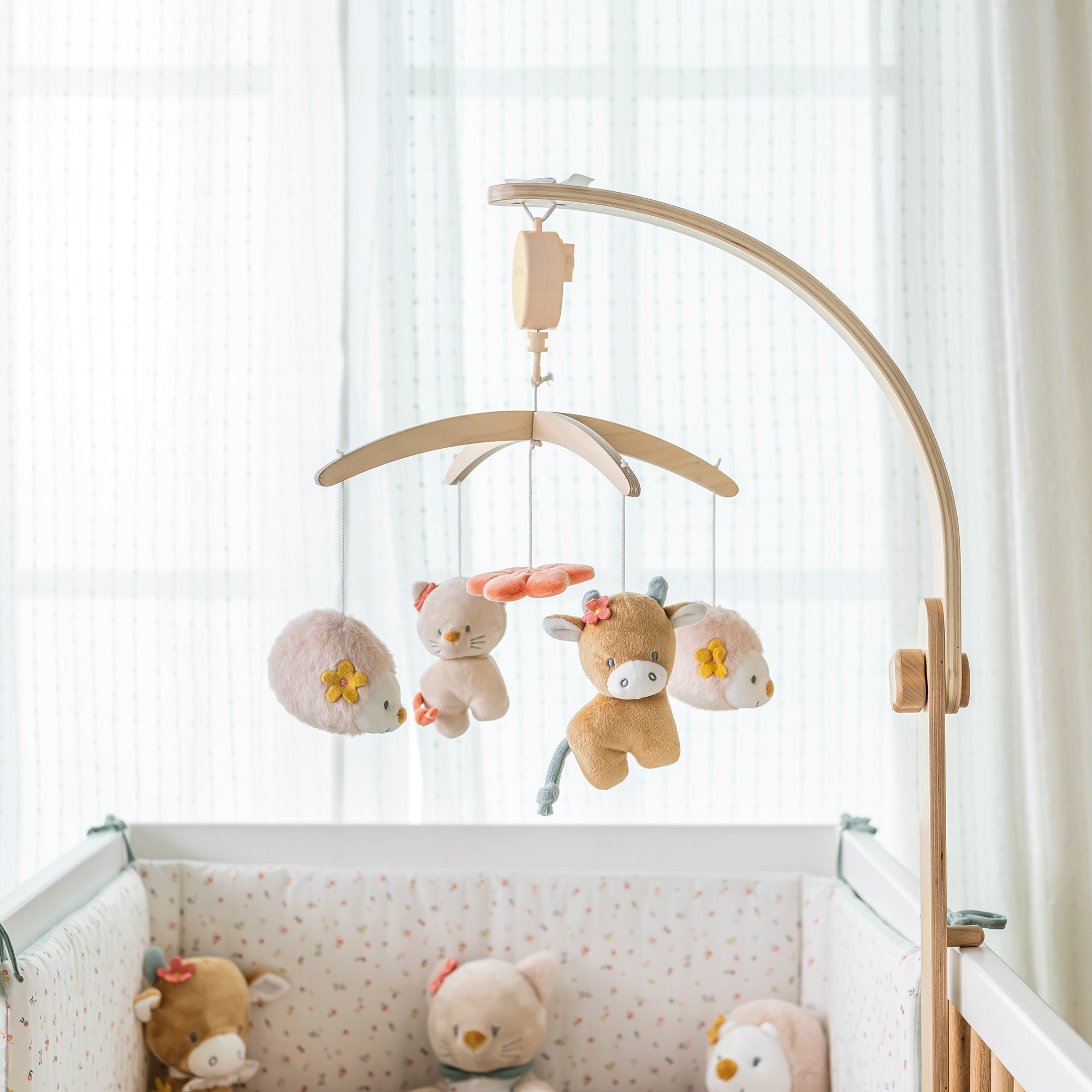 Mobile pour bébé ours en peluche en biscuit | Mobile pour lit bébé neutre |  Mobile pour lit de bébé | Cadeaux pour bébé | Mobile musical | Décoration