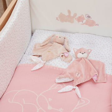 Nattou Comforter Doudou Rabbit Pomme 27x27 cm Powder Pink