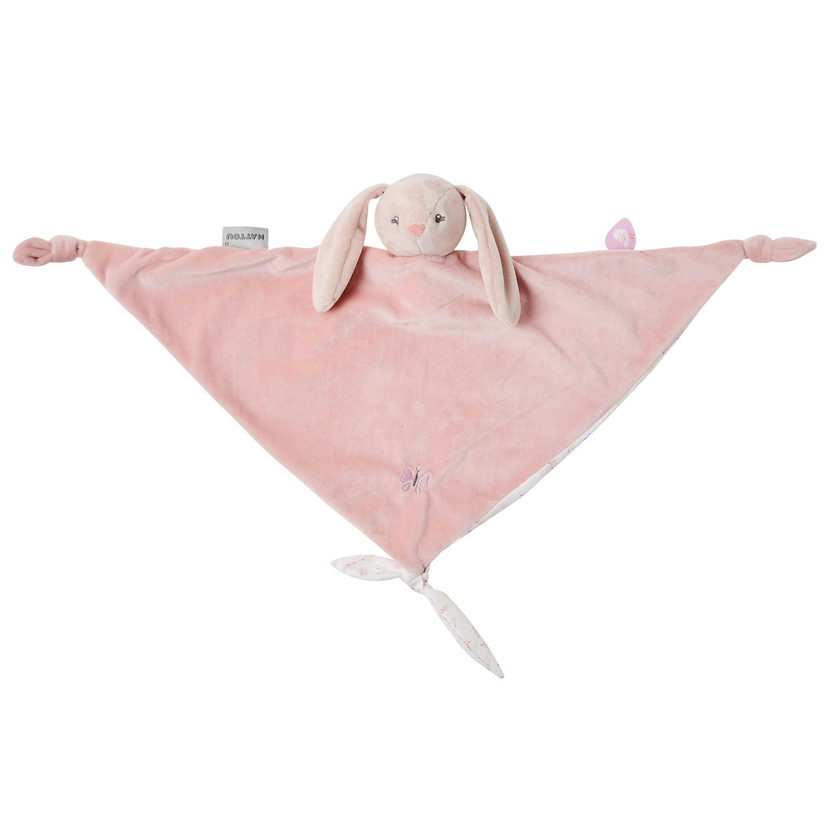 Comforter Doudou Rabbit Pomme 65x35 cm Powder Pink - Nattou