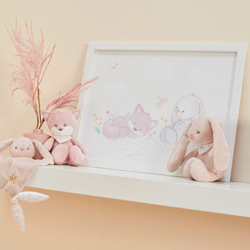 Nattou Poster with Frame  Alice and Pomme 40x30 cm Pink