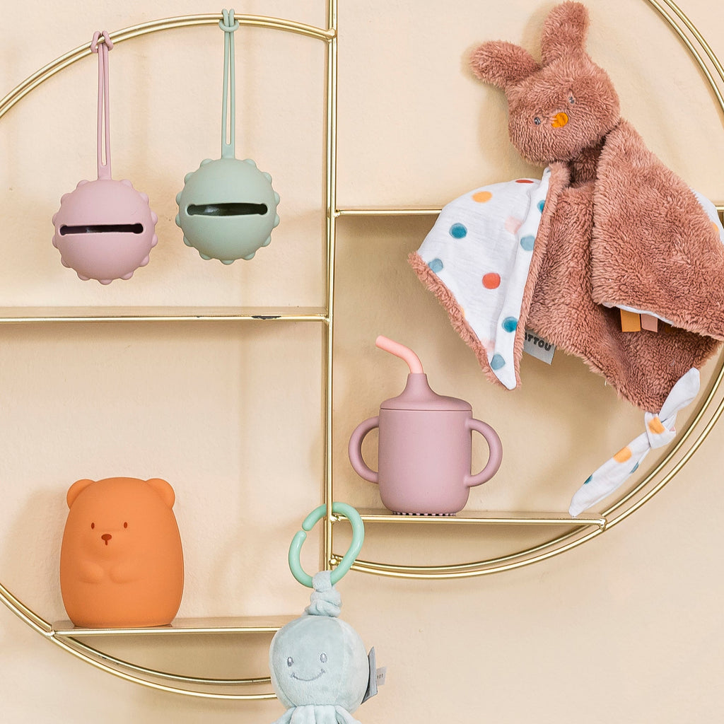 Cup with Straw Silicone Pink