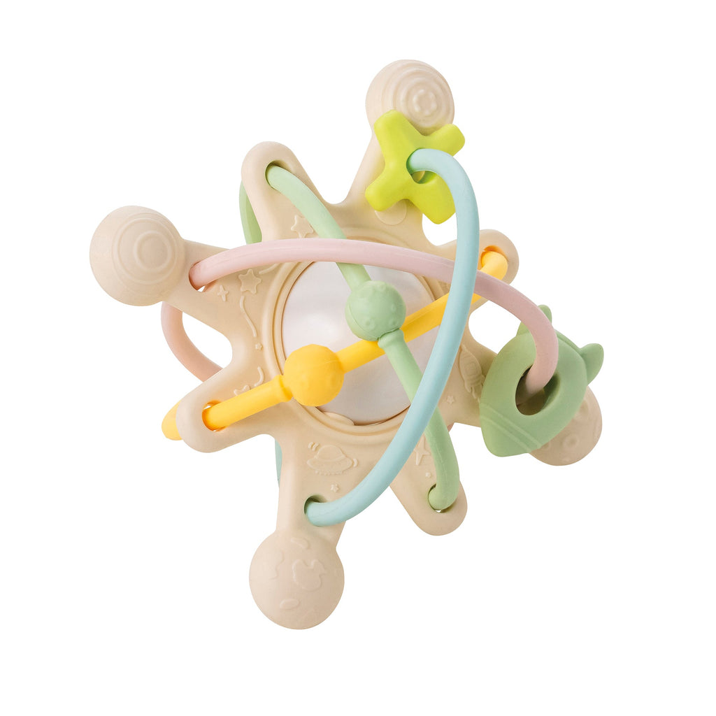 Nattou Teether with Rattle Galaxy Silicone