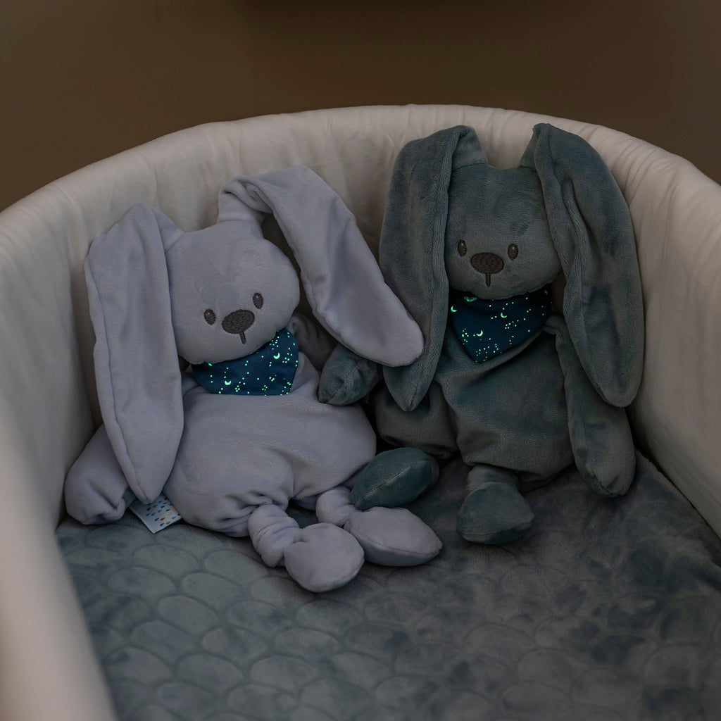 Doudou plat triangle lapin bleu Lapidou NATTOU Doudou plat triangle lapin bleu Lapidou NATTOU