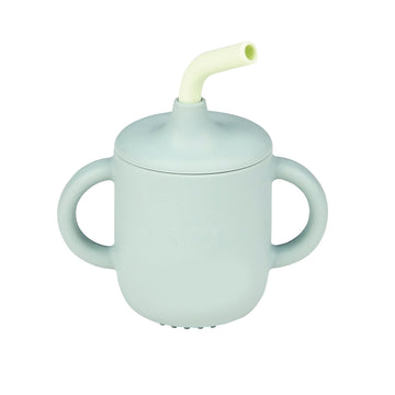 Cup with Straw Silicone Green