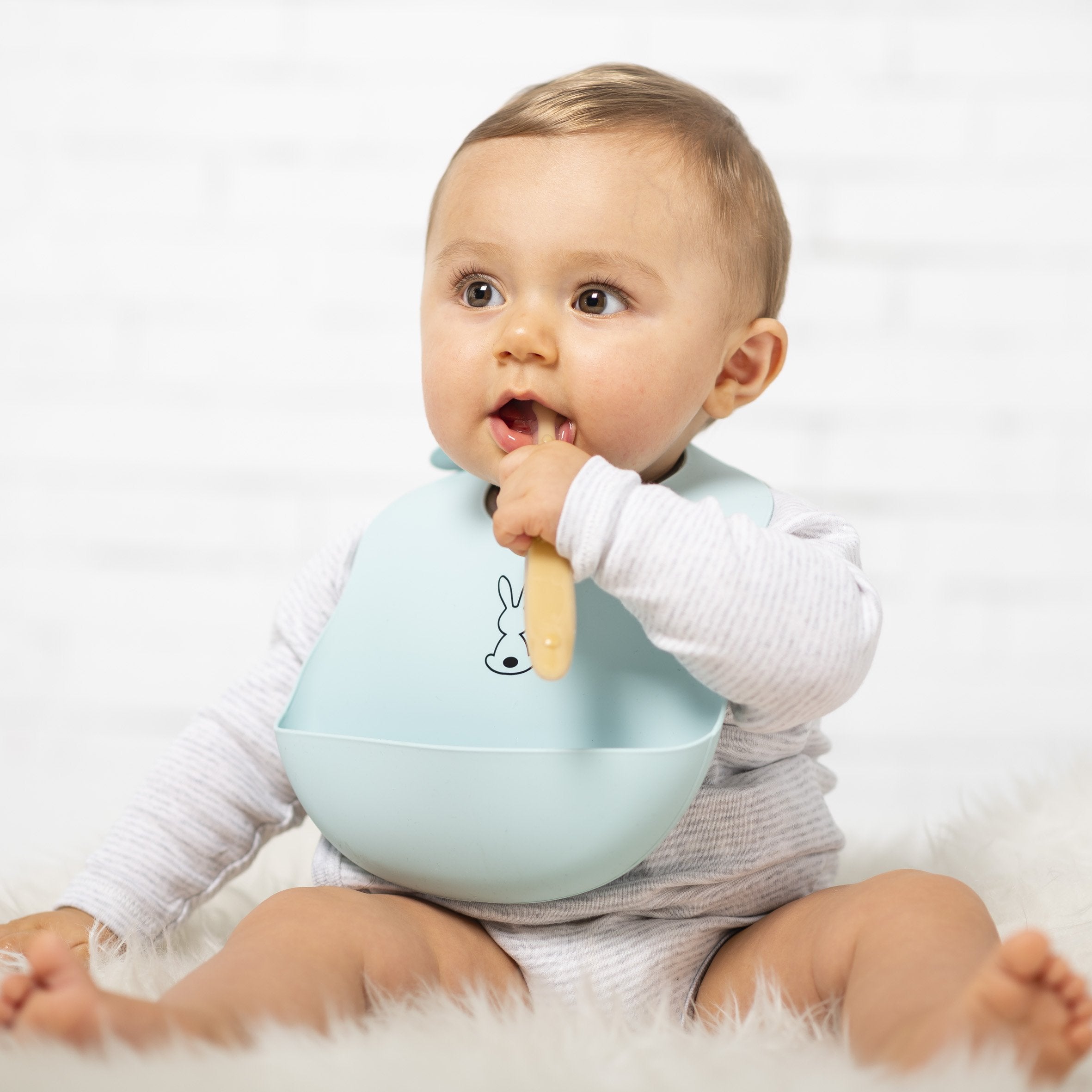 Bib with Drip Tray Silicone 5414673877039 Nattou