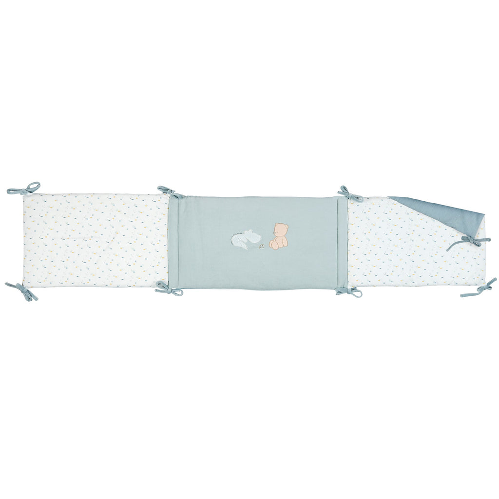 Nattou Bed Bumper  Romeo, Jules and Sally 180x35 cm Marble Green